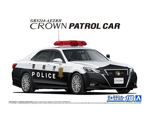 Aoshima 05752 Toyota Grs214 Crown Patrol Car For Traffic Control '16 1:24 Model Car Kit