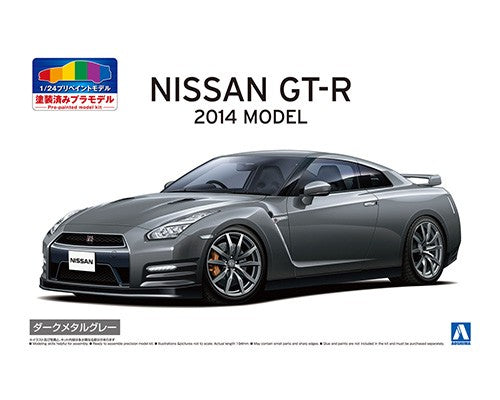 Aoshima 06244 Nissan R35 GT-R '14 Body Interior, Chassis + 1:24 Model Kit
