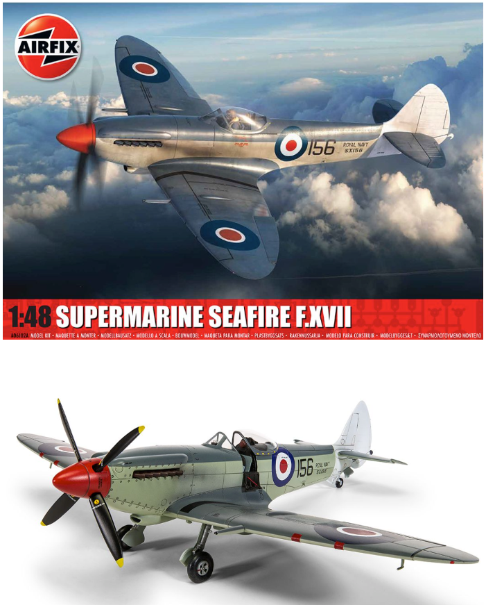Airfix A06102A Supermarine Seafire F.XVII Royal Navy 1:48 Aircraft Model Kit