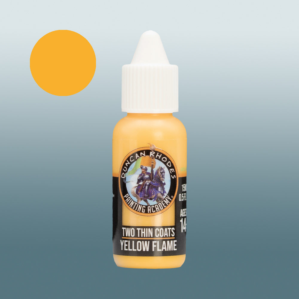 Two Thin Coats Yellow Flame 15ml Acrylic Paint 10006