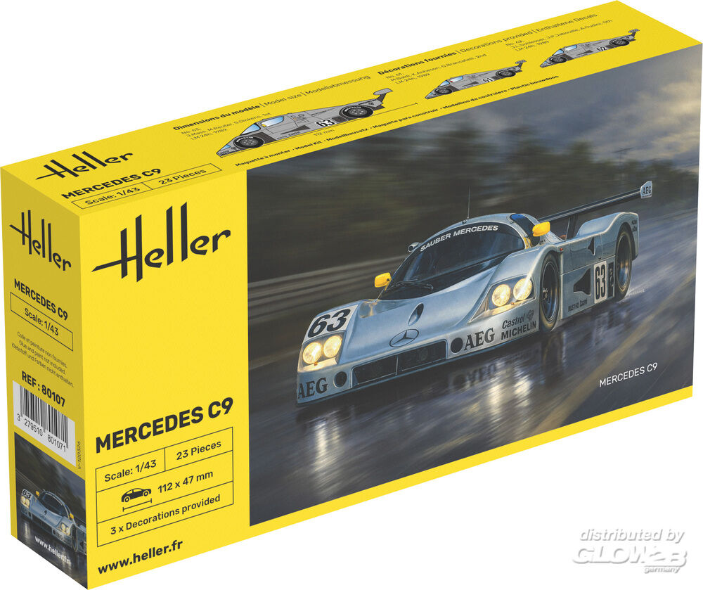 Heller 80107 Mercedes C9 1:43 Model Kit