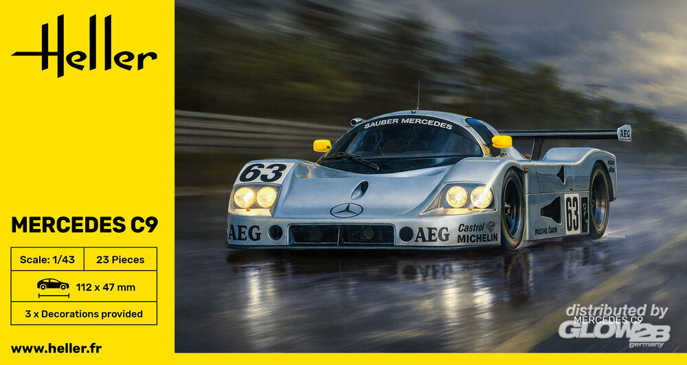 Heller 80107 Mercedes C9 1:43 Model Kit