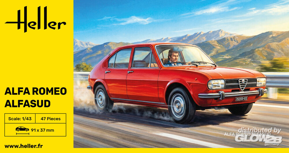 Heller 80182 Alfa Romeo Alfasud 1:43 Model Kit