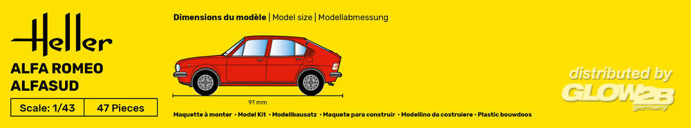 Heller 80182 Alfa Romeo Alfasud 1:43 Model Kit