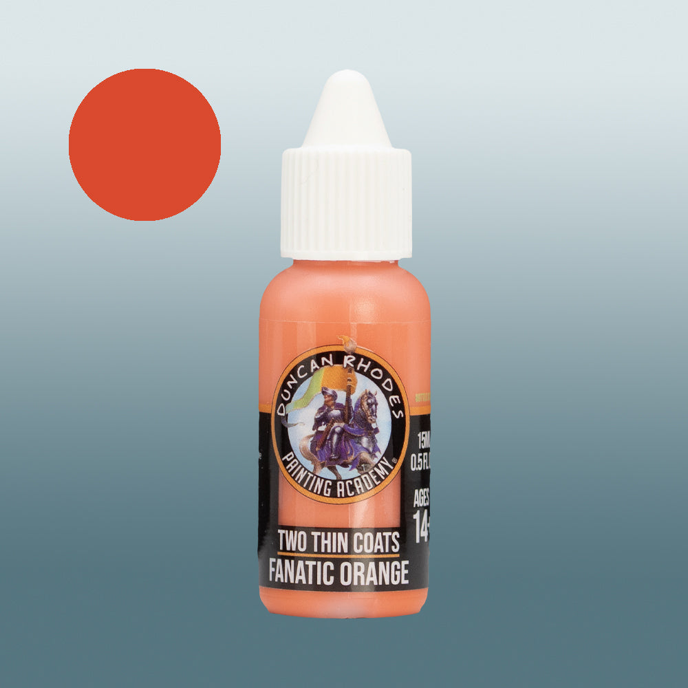 Two Thin Coats Fanatic Orange 15ml Acrylic Paint 10011