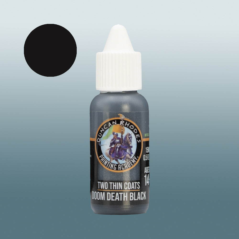 Two Thin Coats Doom Death Black 15ml Acrylic Paint 10019
