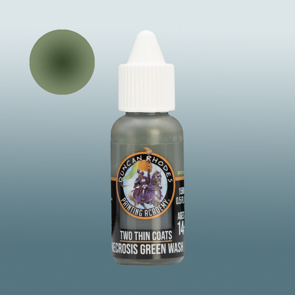 Two Thin Coats Necrosis Green Wash 15ml Acrylic Paint 10059