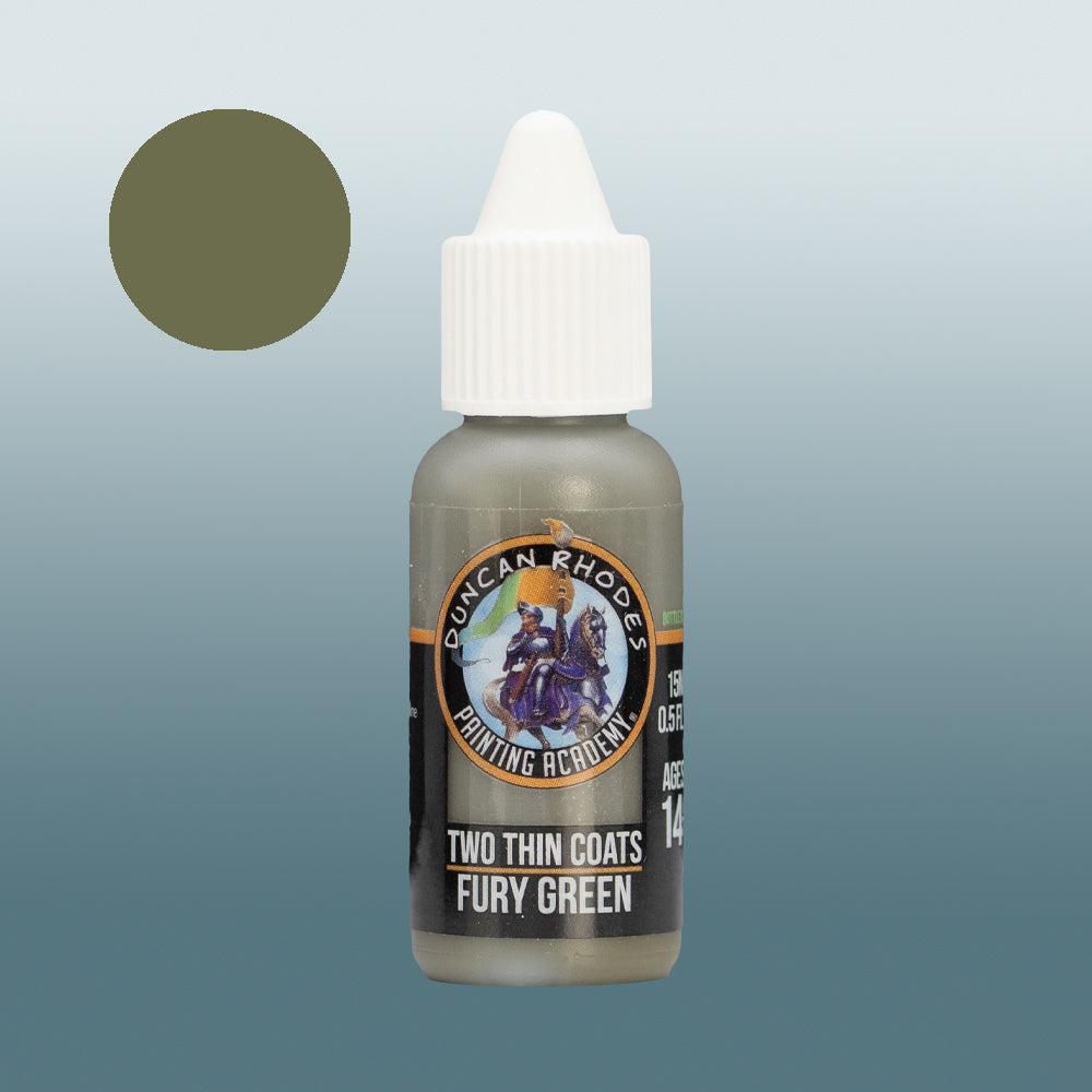 Two Thin Coats Fury Green 15ml Acrylic Paint 10079