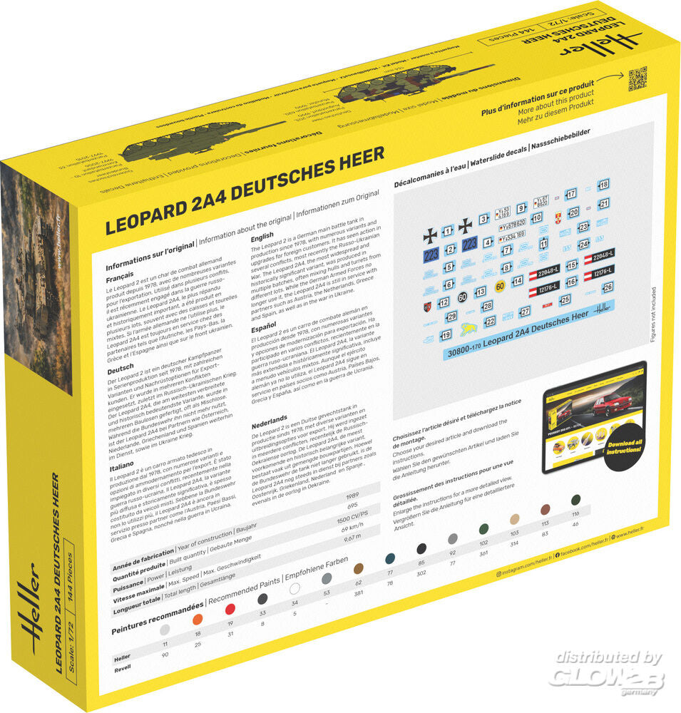 Heller 30800 Leopard 2A4 - Deutsches Heer 1:72 Model Kit