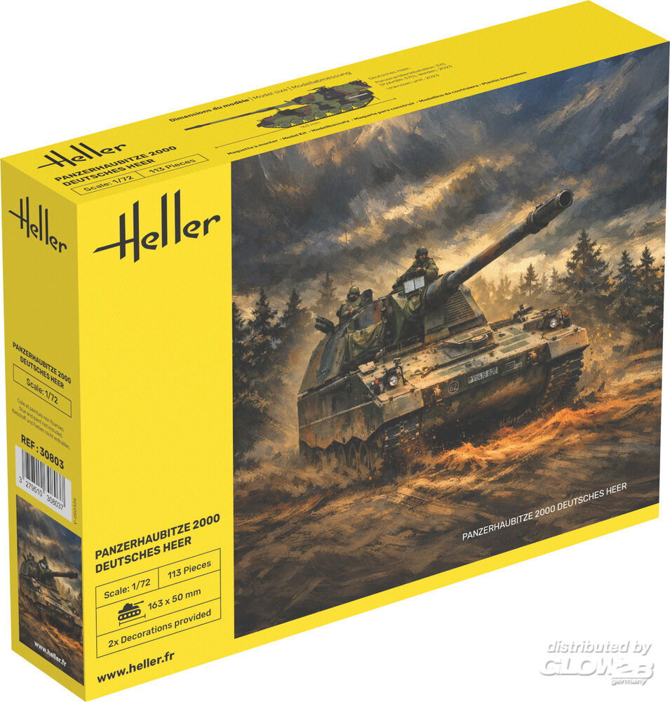 Heller 30803 Panzerhaubitze 2000 (PzH 2000) - Deutsches Heer 1:72 Model Kit
