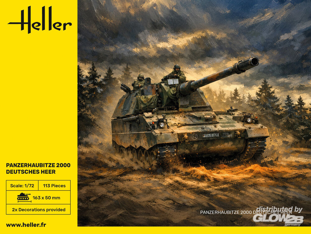 Heller 30803 Panzerhaubitze 2000 (PzH 2000) - Deutsches Heer 1:72 Model Kit