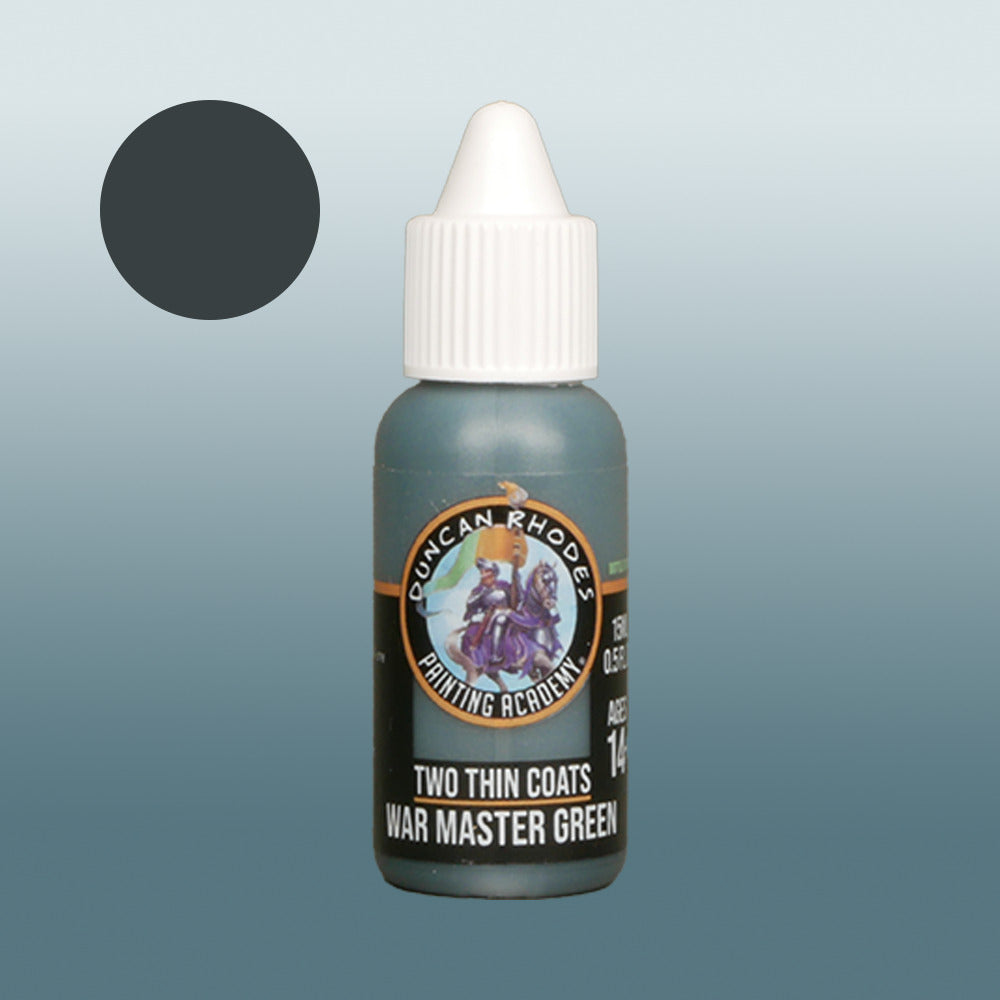 Two Thin Coats War Master Green 15ml Acrylic Paint 10133