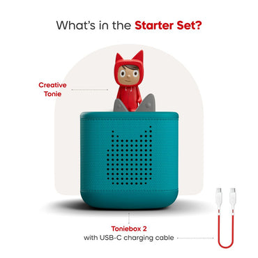 Tonies Toniebox 2 Starter Set with Creative Tonie - Tropical Teal