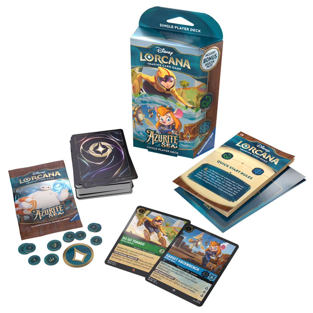 Disney Lorcana TCG: Azurite Sea - Starter Set - GoGo Tomago & Gadget Hackwrench