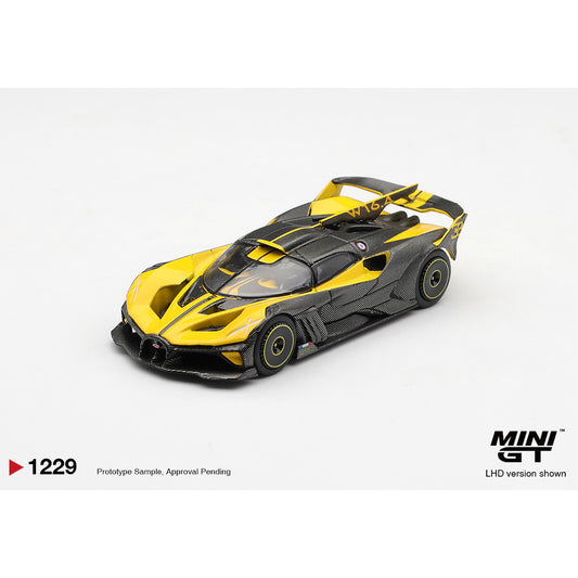MiniGT Bugatti Bolide Yellow 1:64 Diecast Car 1229-L