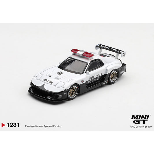 MiniGT Mazda RX-7 LB-SUPER Silhouette Police 1:64 Diecast Car 1231-R