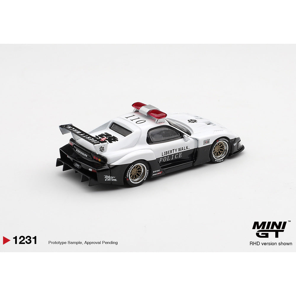 MiniGT Mazda RX-7 LB-SUPER Silhouette Police 1:64 Diecast Car 1231-R