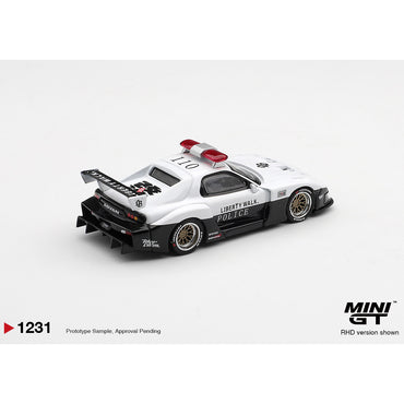 MiniGT Mazda RX-7 LB-SUPER Silhouette Police 1:64 Diecast Car 1231-R