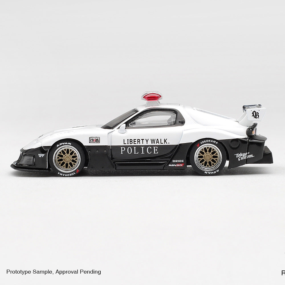 MiniGT Mazda RX-7 LB-SUPER Silhouette Police 1:64 Diecast Car 1231-R