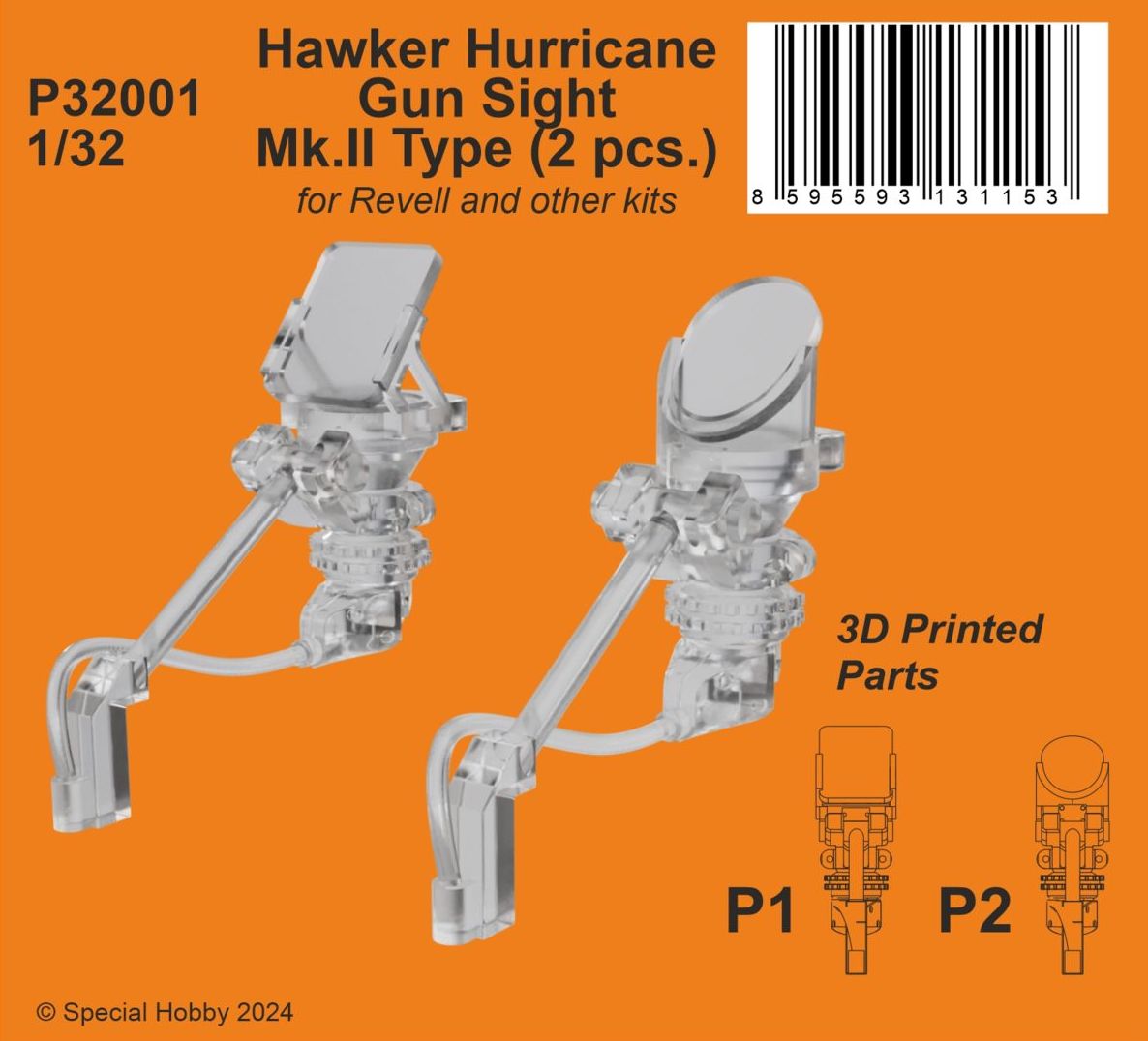 CMK/Czech Master Kits 129-P32001 1:32 Hawker Hurricane Gun Sight MK.II