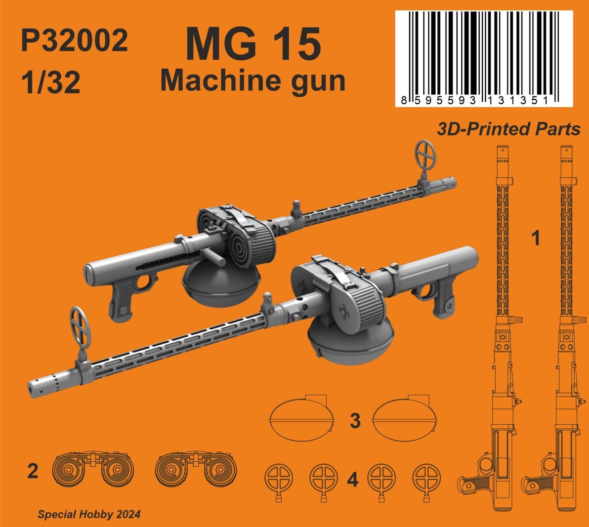 CMK/Czech Master Kits 129-P32002 1:32 MG 15 Machine gun