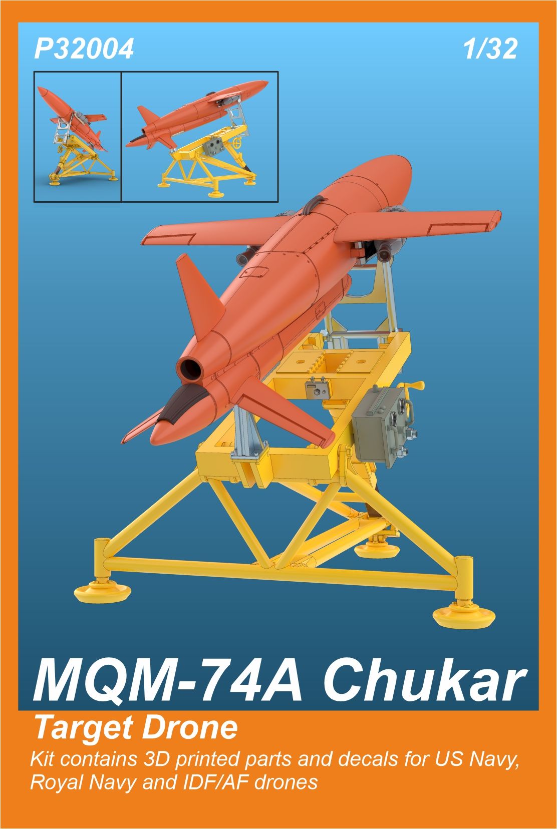 CMK/Czech Master Kits 129-P32004 1:32 MQM-74A Chukar Target Drone Detailed 3D