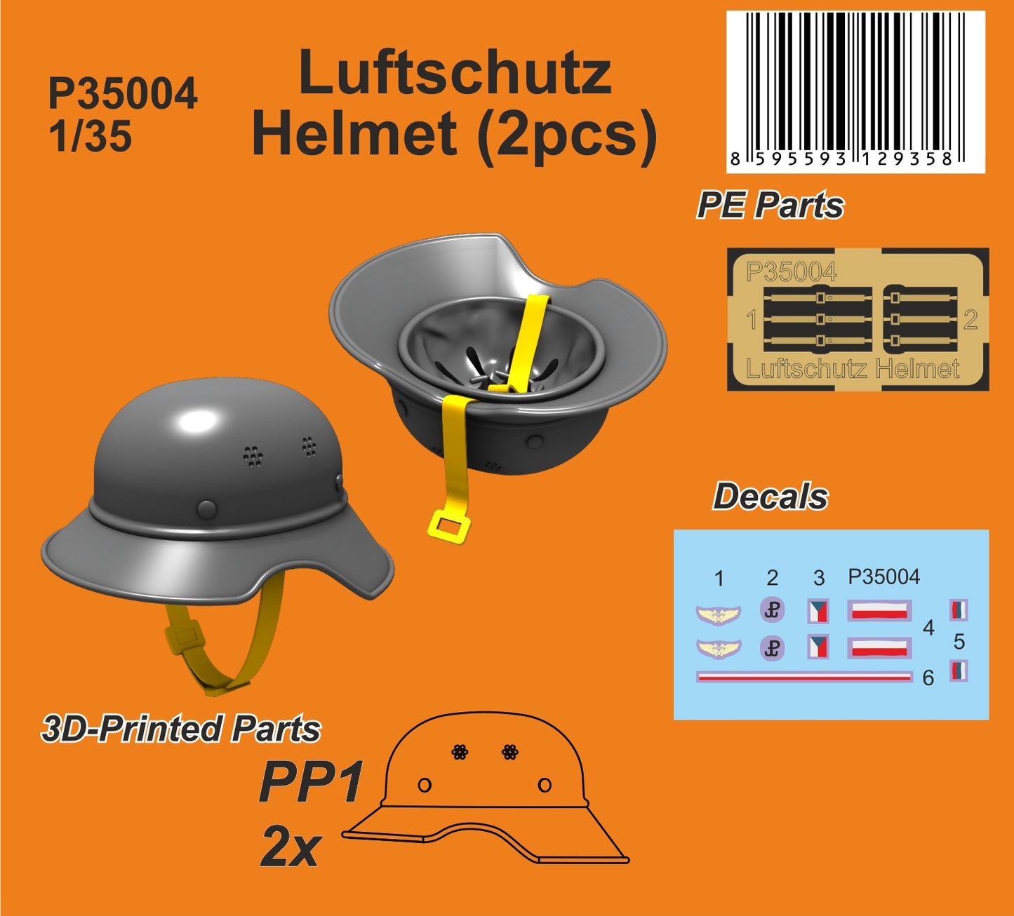 CMK/Czech Master Kits 129-P35004 1:35 Luftschutz Helmet