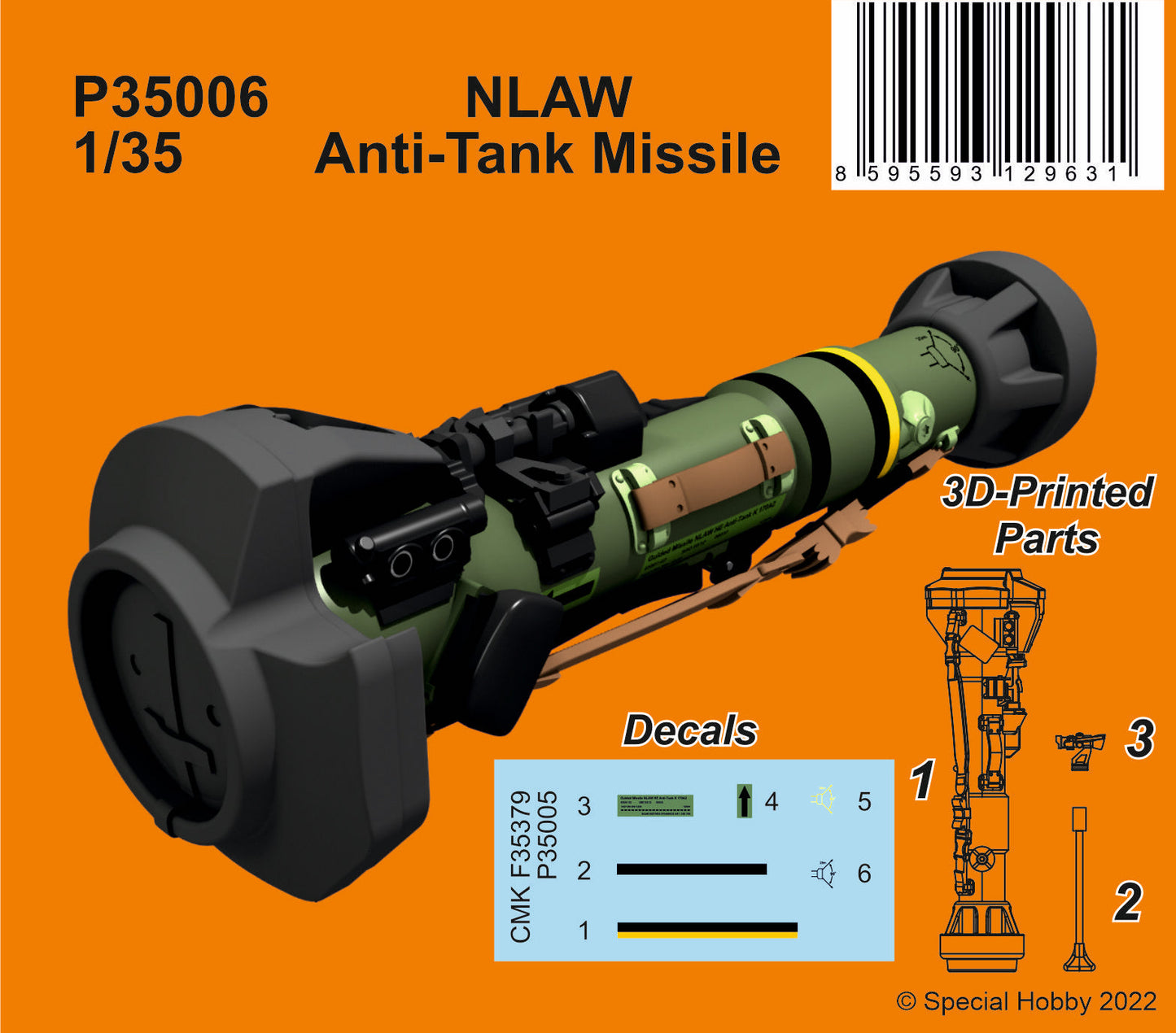 CMK/Czech Master Kits 129-P35006 1:35 NLAW Anti-Tank Missile.