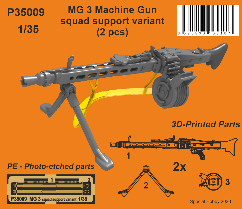 CMK/Czech Master Kits 129-P35009 1:35 MG 3 Machine Gun