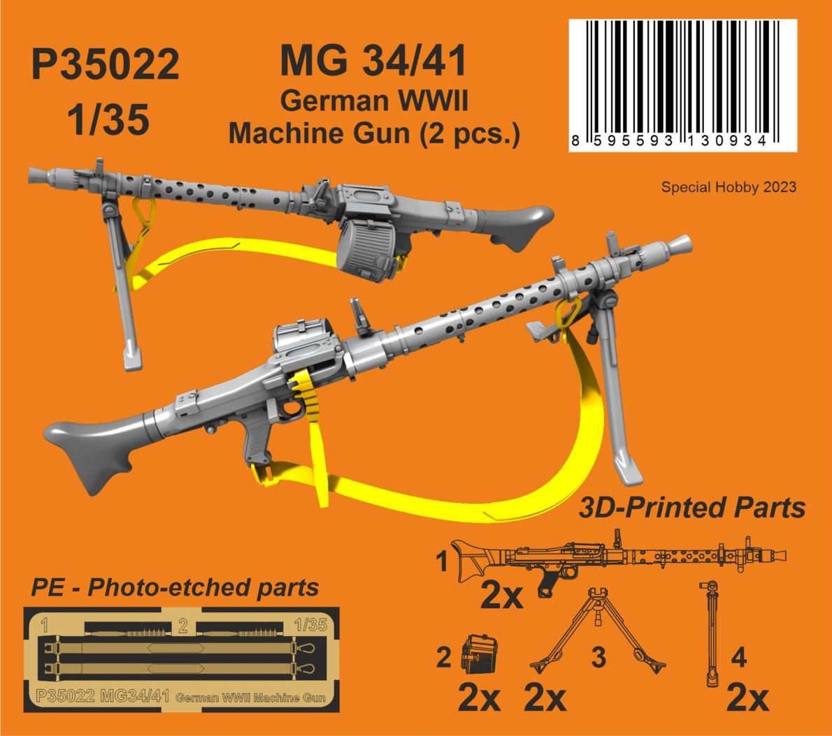 CMK/Czech Master Kits 129-P35022 MG34 /41 German WWII Machine Gun 1:35