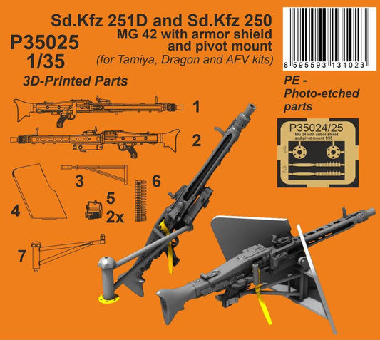 CMK/Czech Master Kits 129-P35025 1:35 Sd.Kfz.251D MG34