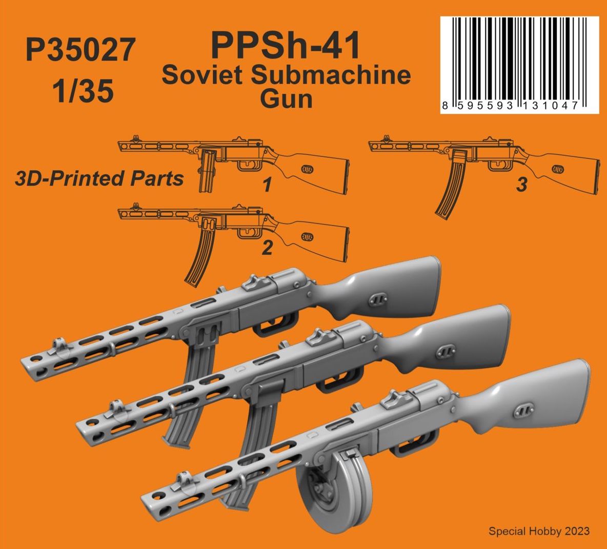 CMK/Czech Master Kits 129-P35027 1:35 PPSh-41 Soviet Submachine Gun