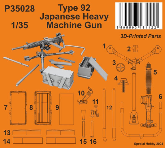 CMK/Czech Master Kits 129-P35028 1:35 Type 92 Japanese Heavy Machine Gun Type 92