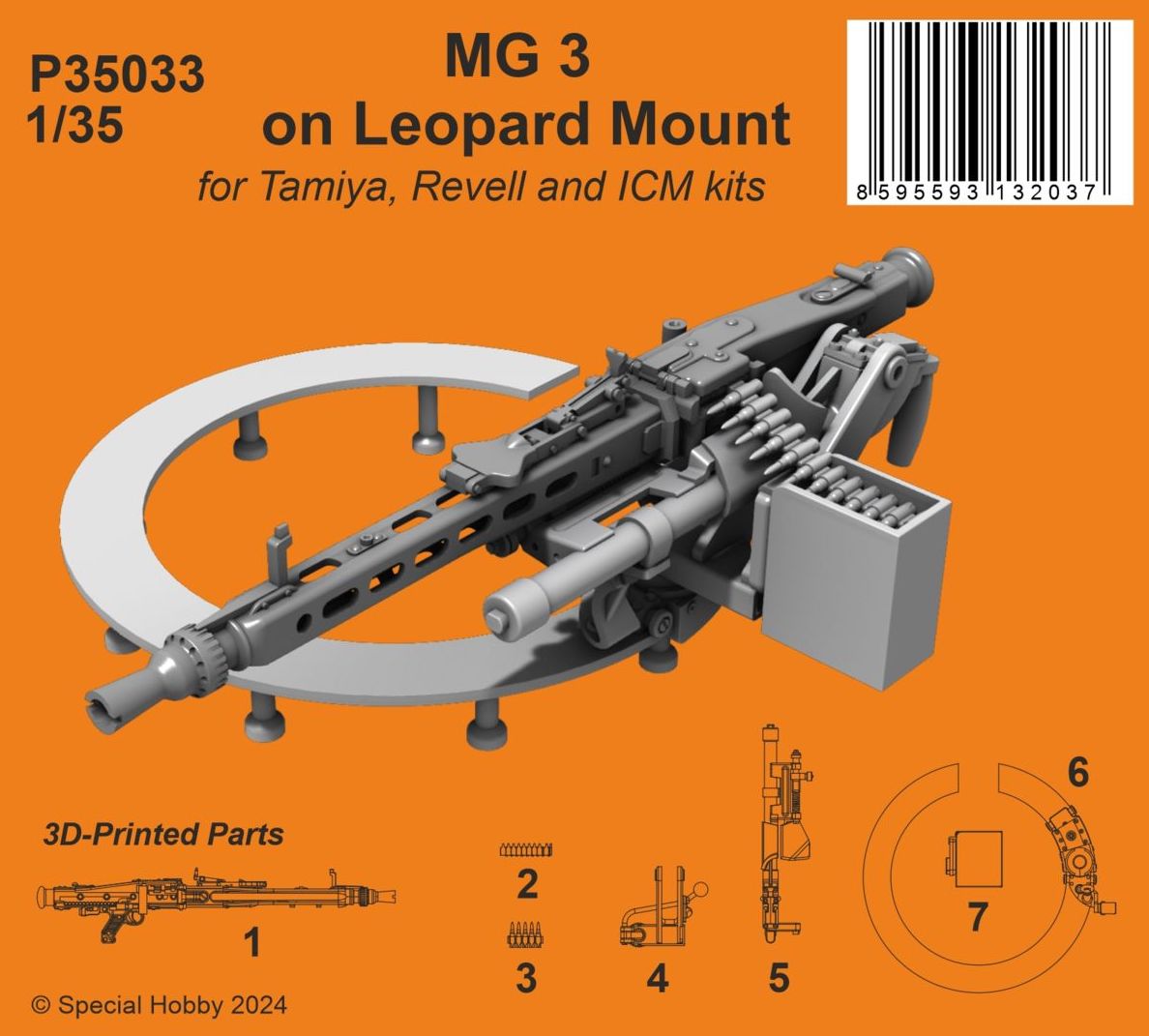 CMK/Czech Master Kits 129-P35033 1:35 MG 3 on Leopard Mount