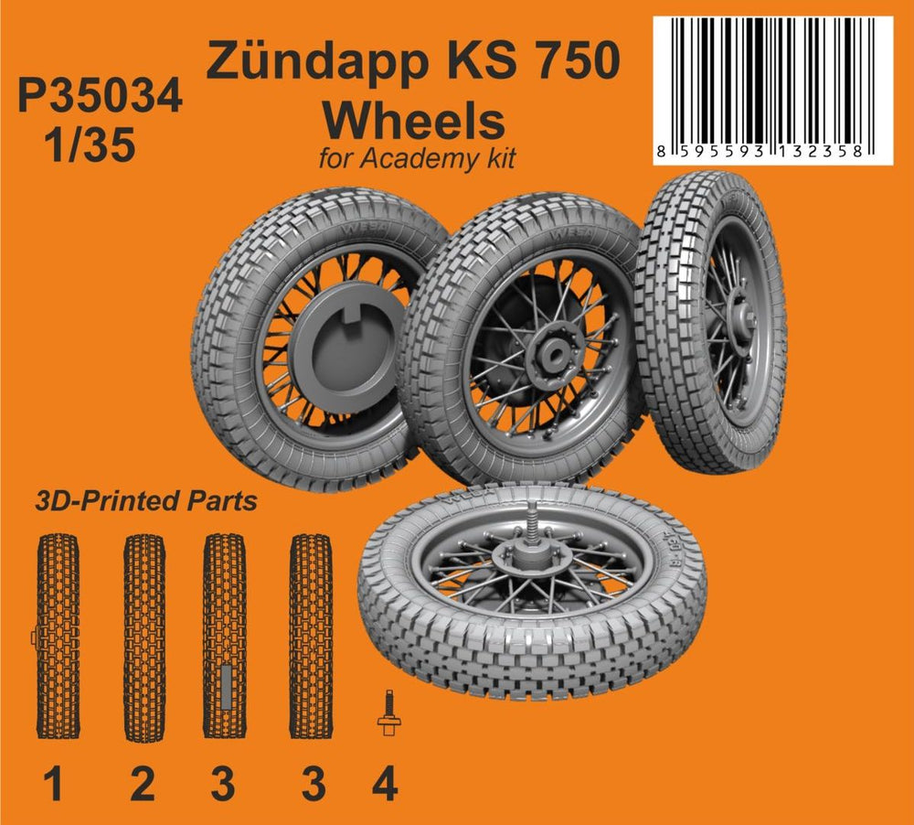 CMK/Czech Master Kits 129-P35034 1:35 Zundapp KS 750 Wheels