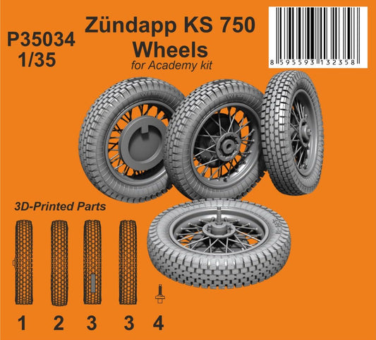 CMK/Czech Master Kits 129-P35034 1:35 Zundapp KS 750 Wheels