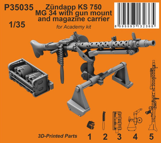 CMK/Czech Master Kits 129-P35035 1:35 Zundapp KS 750 The MG 34