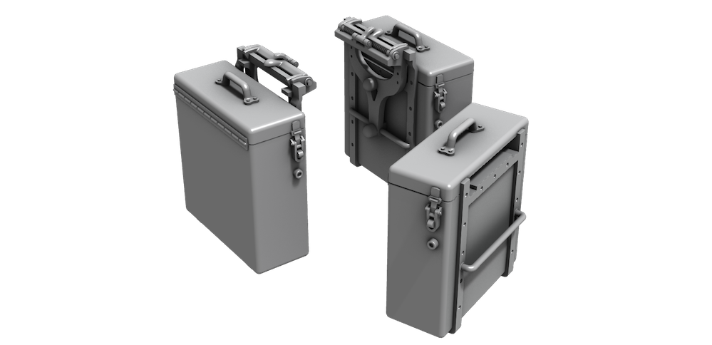 CMK/Czech Master Kits 129-P35036 1:35 Zundapp KS 750 Metal Transport Boxes