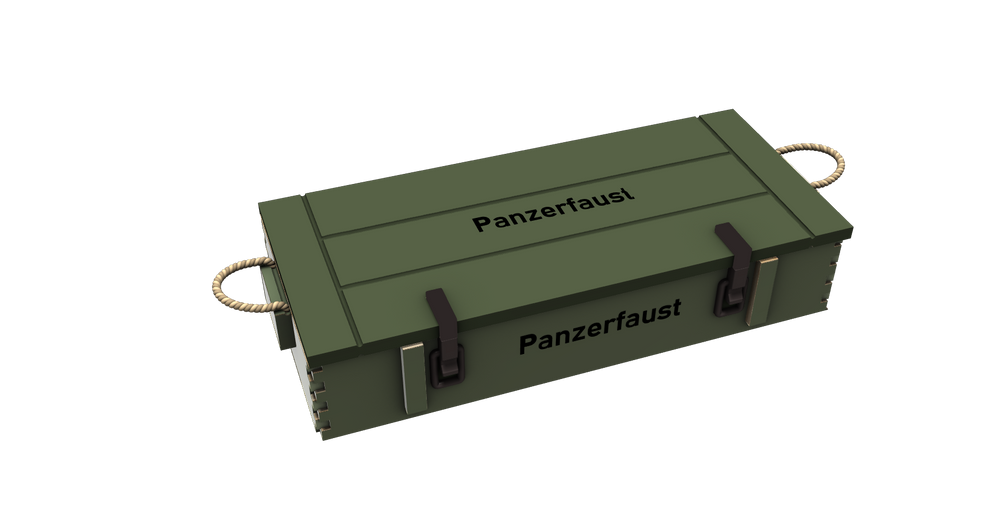 CMK/Czech Master Kits 129-P48001 1:48 Transport box with Panzerfausts Finely