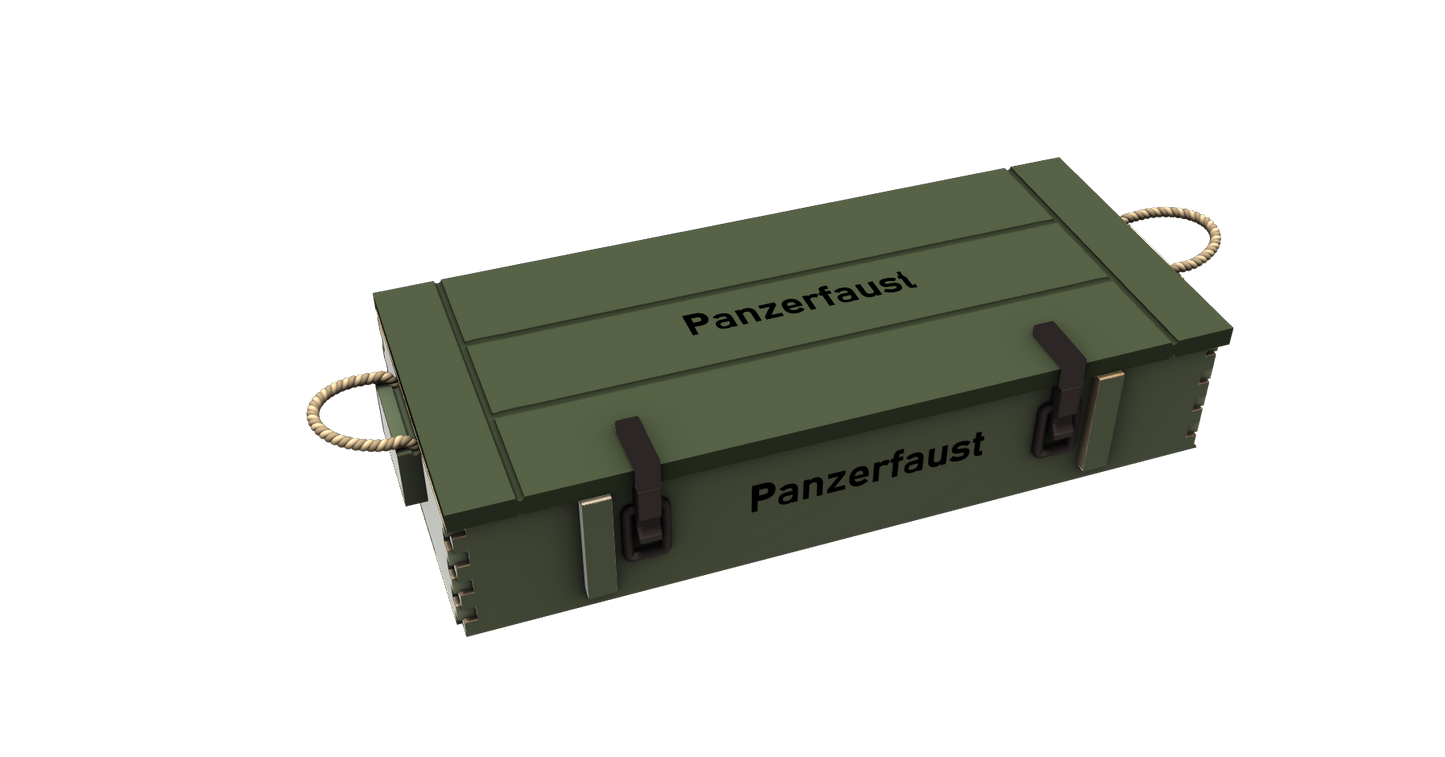 CMK/Czech Master Kits 129-P48001 1:48 Transport box with Panzerfausts Finely