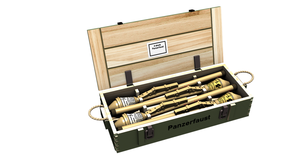 CMK/Czech Master Kits 129-P48001 1:48 Transport box with Panzerfausts Finely