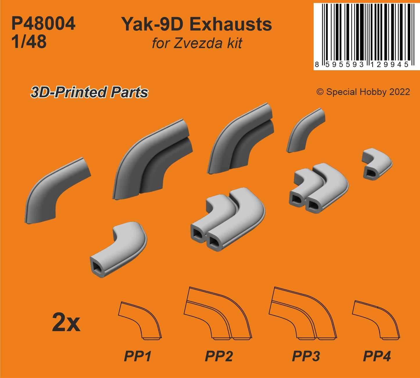 CMK/Czech Master Kits 129-P48004 1:48 Yakovlev Yak-9D exhausts