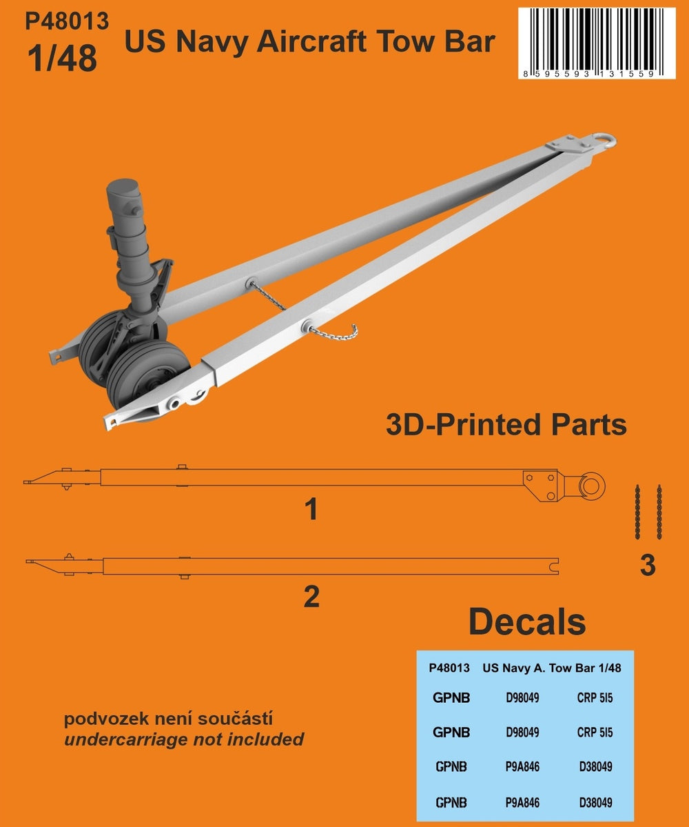 CMK/Czech Master Kits 129-P48013 1:48 US Navy Aircraft Tow Bar Modern