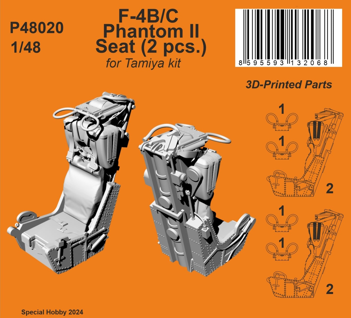 CMK/Czech Master Kits 129-P48020 1:48 McDonnell F-4B Phantom Seat