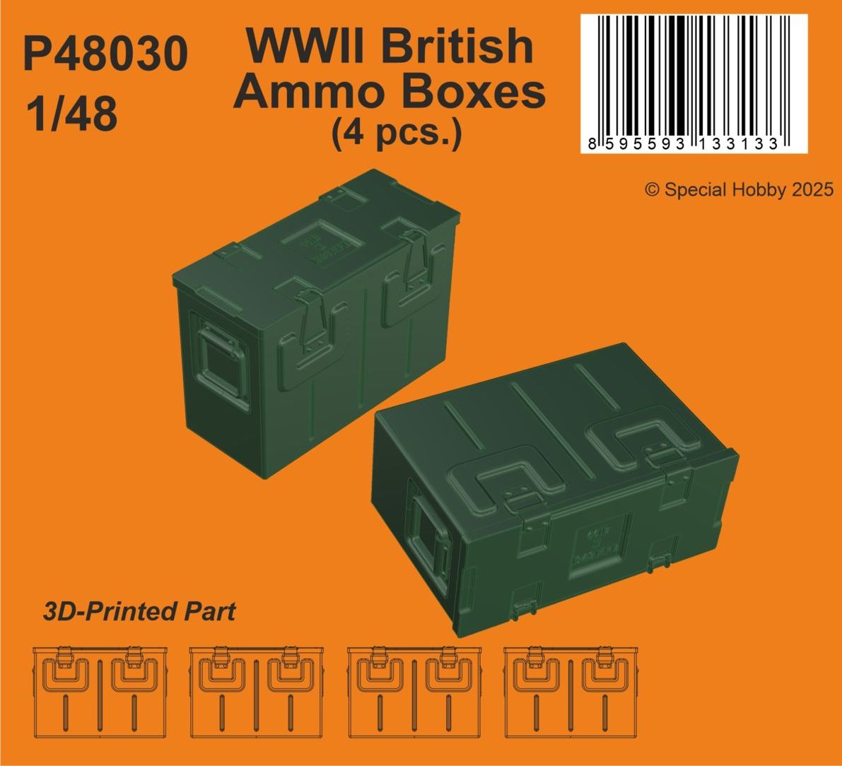 CMK/Czech Master Kits 129-P48030 WWII British Ammo Boxes 1:48