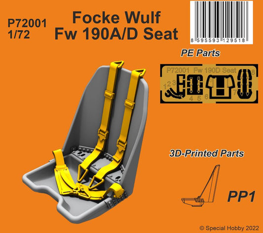 CMK/Czech Master Kits 129-P72001 1:72 Focke-Wulf Fw-190A/D Seat
