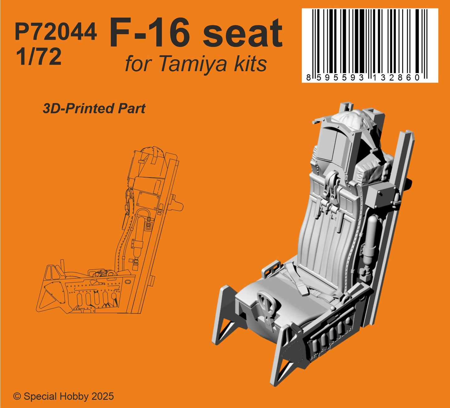 CMK/Czech Master Kits 129-P72044 Lockheed-Martin F-16C Seat 1:72