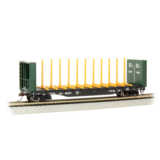 Bachmann USA 52' Centre-Beam Flatcar with Bulkheads Canadian National #604751 HO 12902