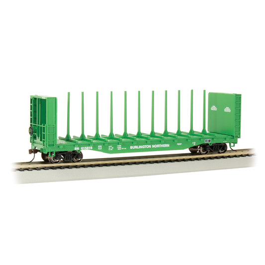 Bachmann USA 52' Centre-Beam Flatcar with Bulkheads Burlington Northern #615816 HO 12903