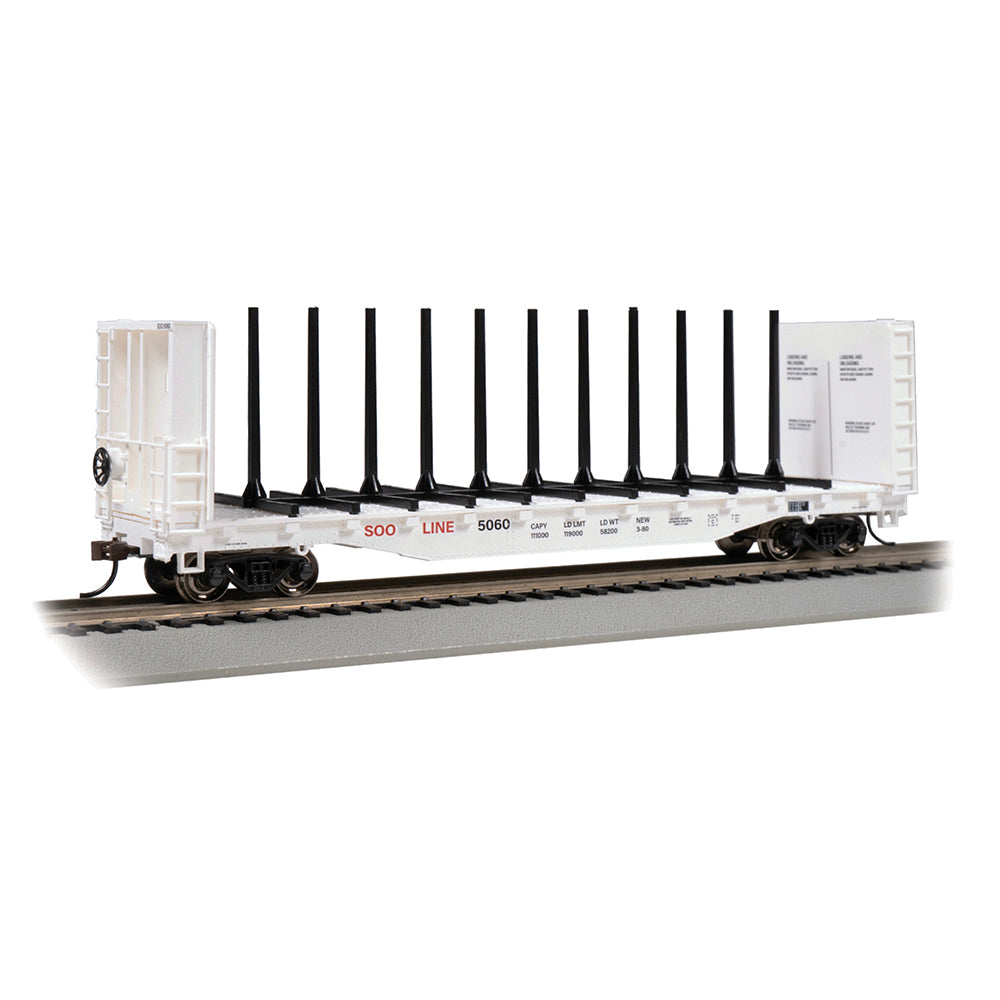 Bachmann USA 52' Centre-Beam Flatcar with Bulkheads SOO Line #5060 HO 12906